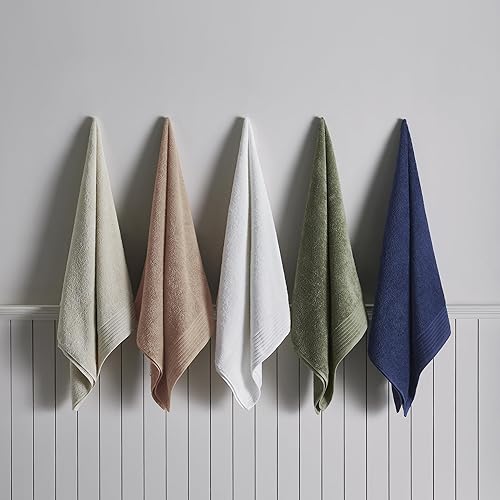 Miniatura 6 de Great Bay Home Juego de 6 toallas de mano color gris, 100% algodón hilado en plumas, juego de 6 toallas de mano de 26 x 16 pulgadas, toallas