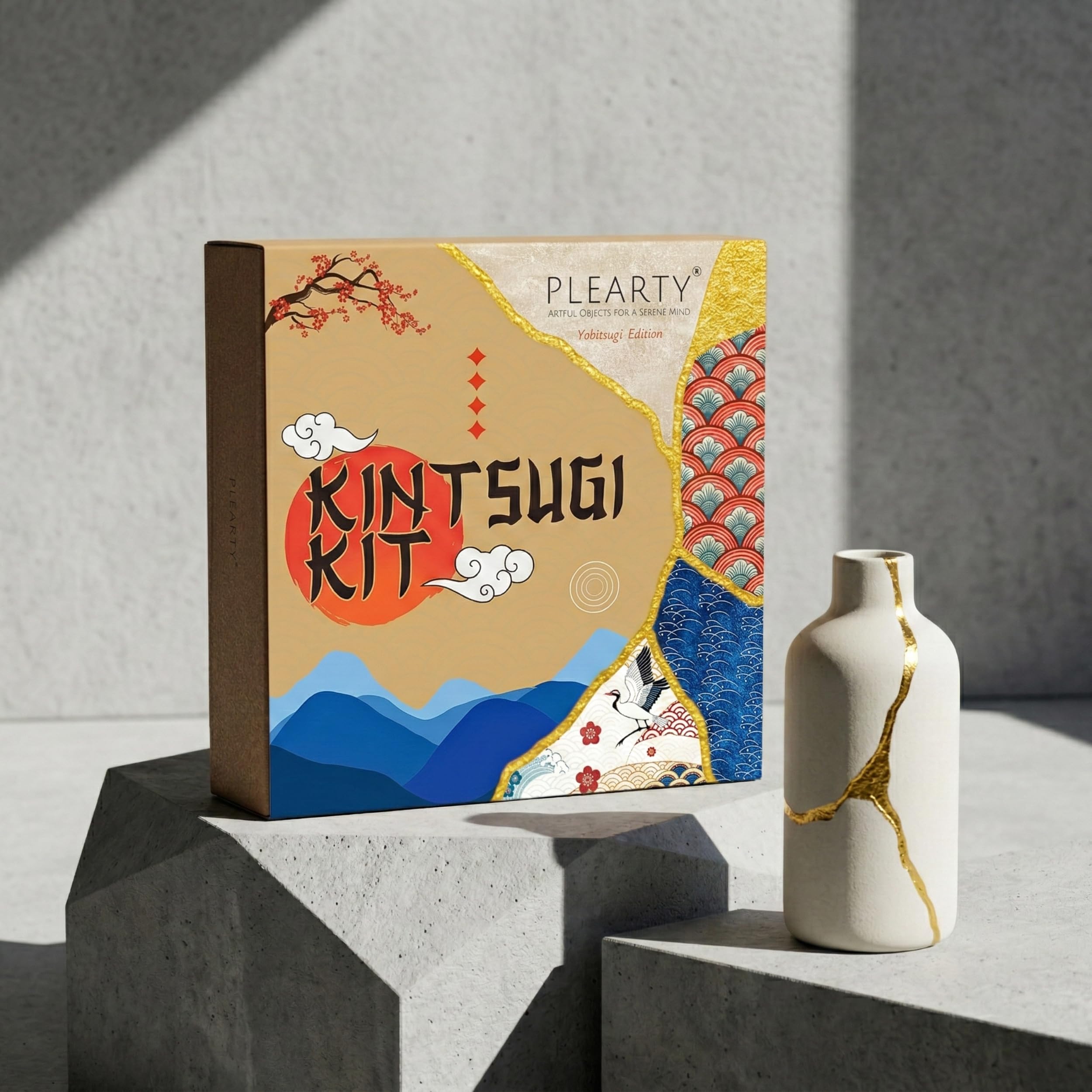 Kintsugi zestaw naprawczy z kompletną 15-stronną broszurą, instrukcja do samodzielnego wykonania zestawów rzemieślniczych dla dorosłych, japoński zestaw naprawczy do garncarstwa, zestaw naprawczy 60
