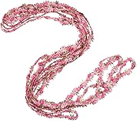 Vista 3 de EXCEART Cinta floral de encaje rosa DIY apliques de boda para manualidades de costura 14.8 ft (rojo)