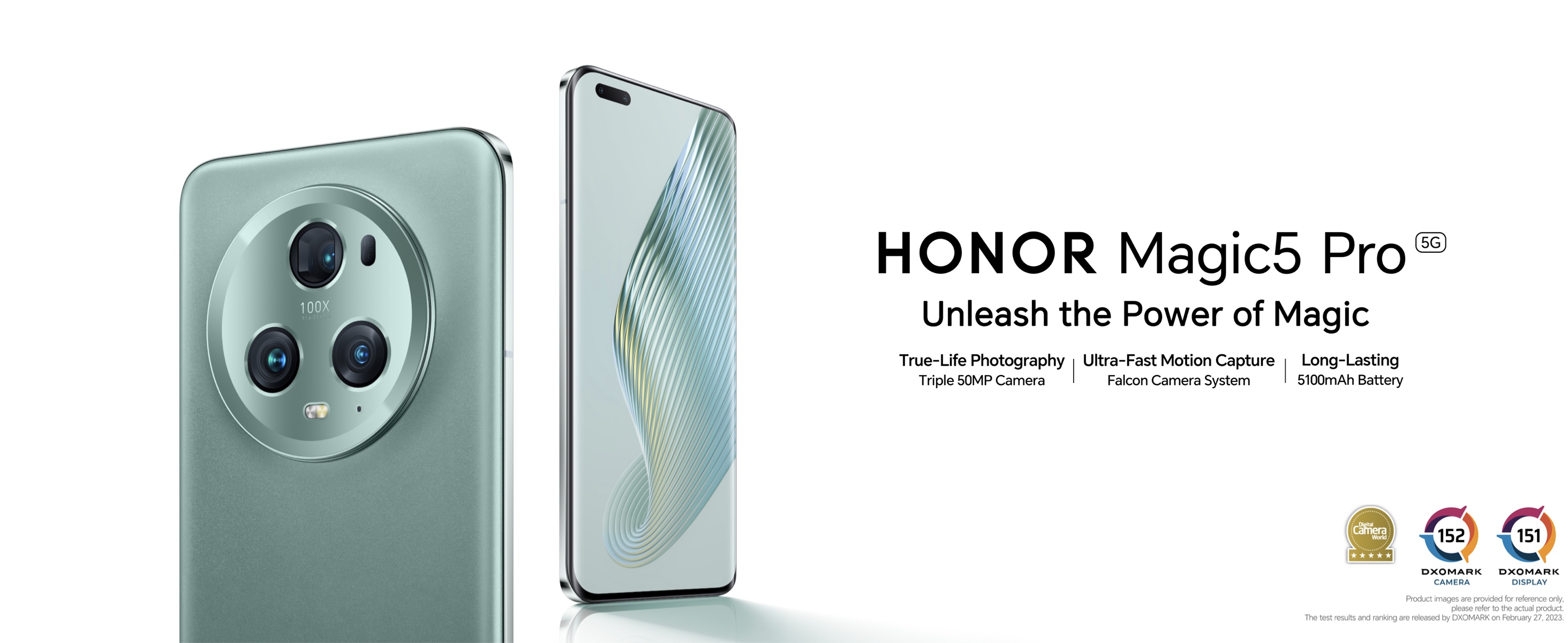 HONOR Magic5 Pro, 5G Smartphone, 512GB 12GB RAM, Dual SIM, Meadow