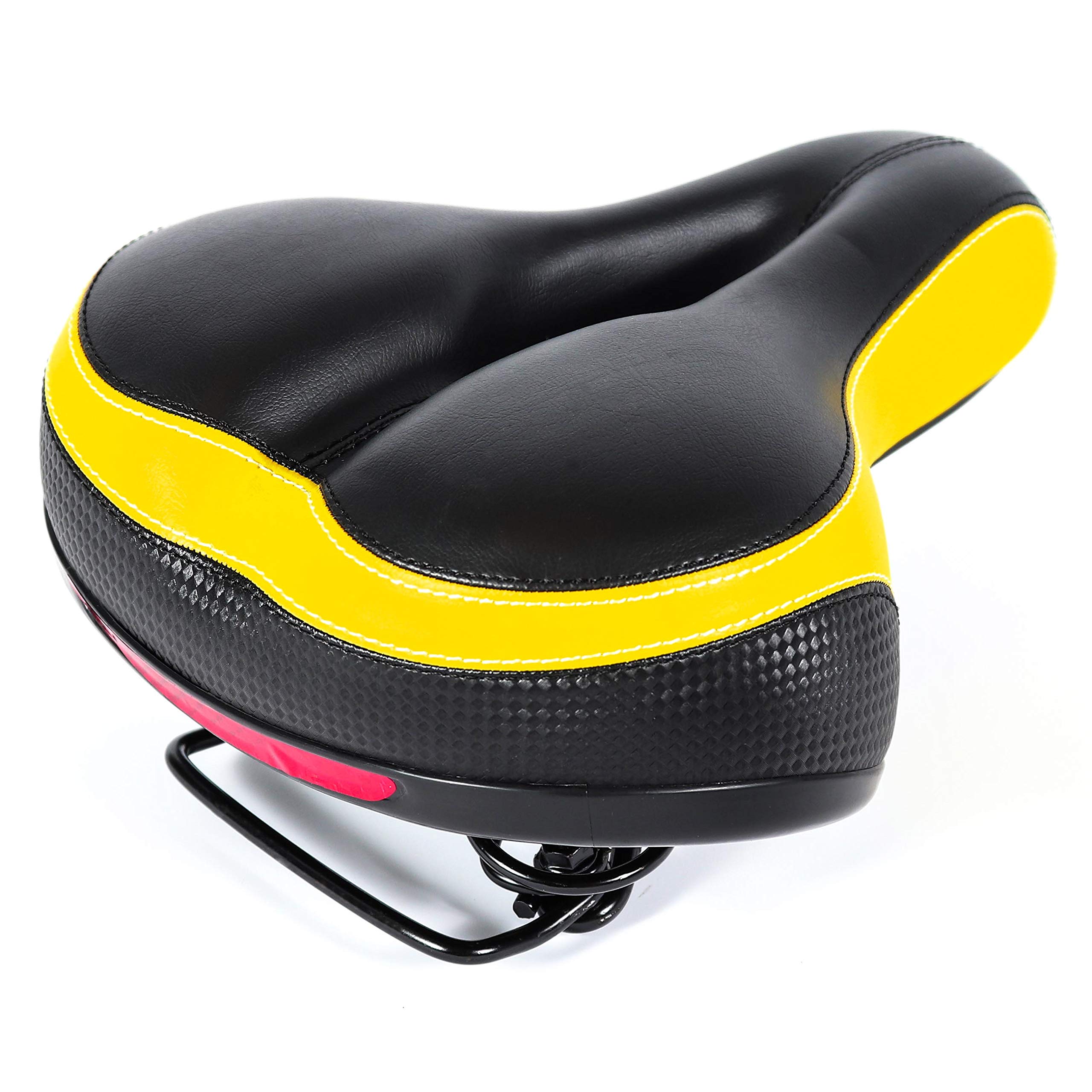 EBIKELING Bike Seat Dual Shock Absorbing Soft Comfortable Padded Bicycle Seat Cushion for Men Women Comfort - Memory Foam Universal Fit Bike Saddle for Exercise Outdoor Mountain Bikes