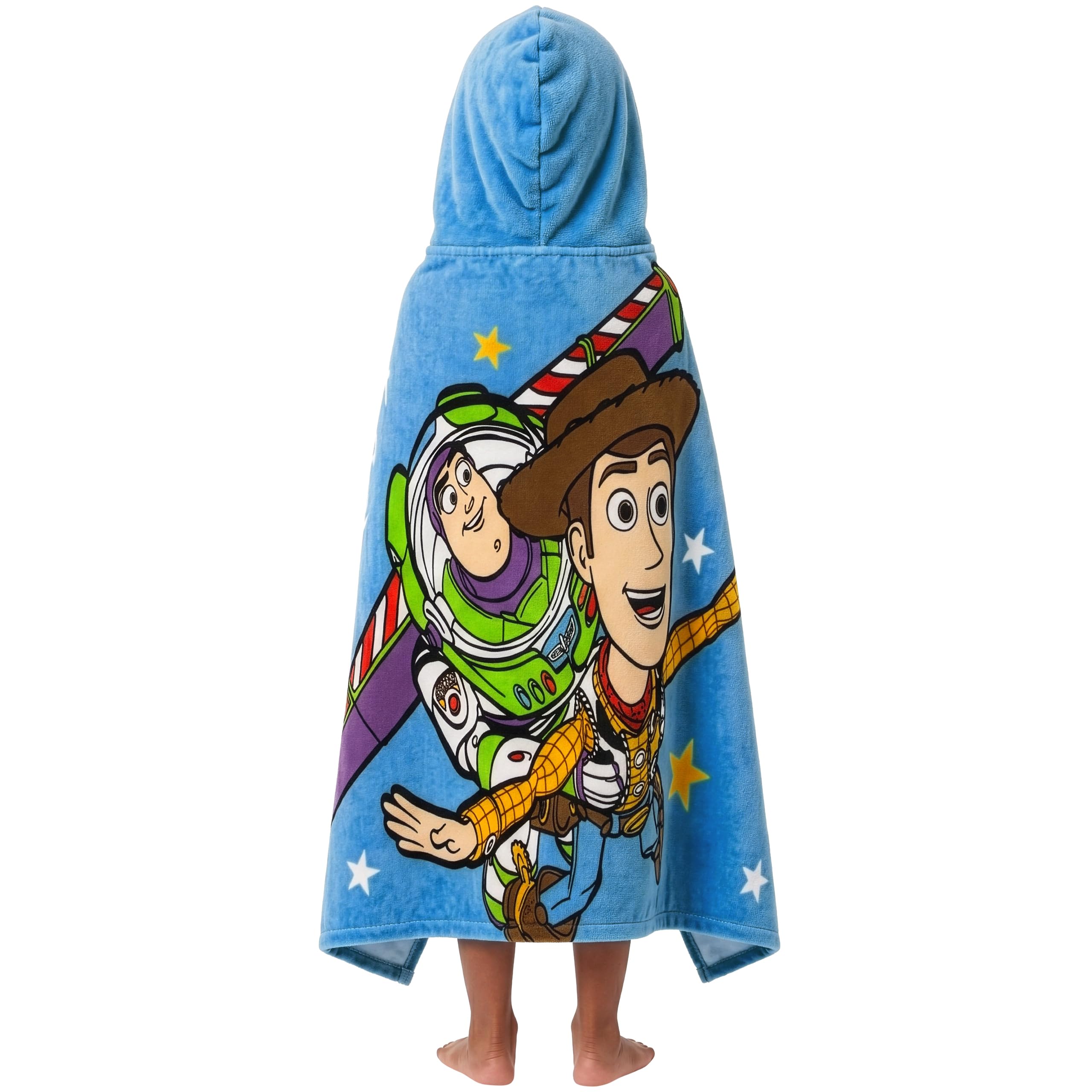 Disney Toy Story Poncho Mare Bambino, Asciugamani Bambini Asciugamano Da Bagno Woody Buzz Lightyear Telo Mare Cotone, One Size