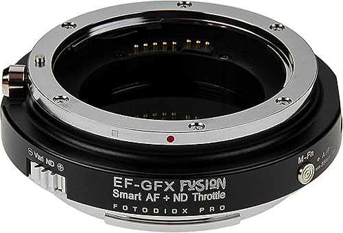Fotodiox Vizelex Cine ND Throttle Fusion - Adaptador de lente compatible con lentes Canon EOS EFEF-S a cámaras Fujifilm G-Mount GFX