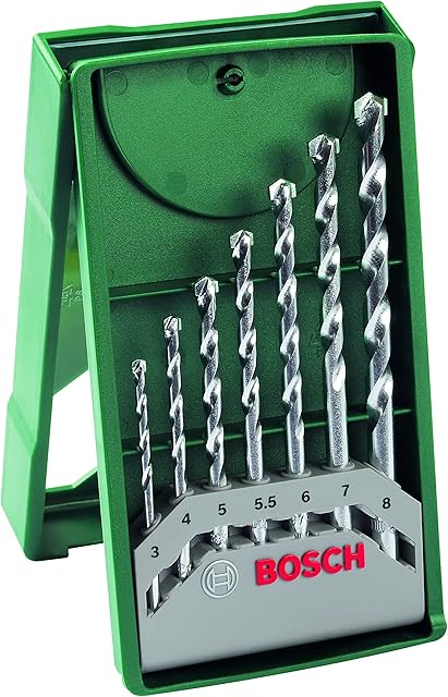 Bosch 7pc. Mini-X-Line Masonary Drill Bit Set (for Masonary, Ø 3-8 mm, Accessories Drill Driver)