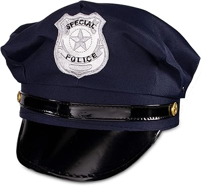 Adult Size Navy Blue Police Hat Dress Up Costume Accessory