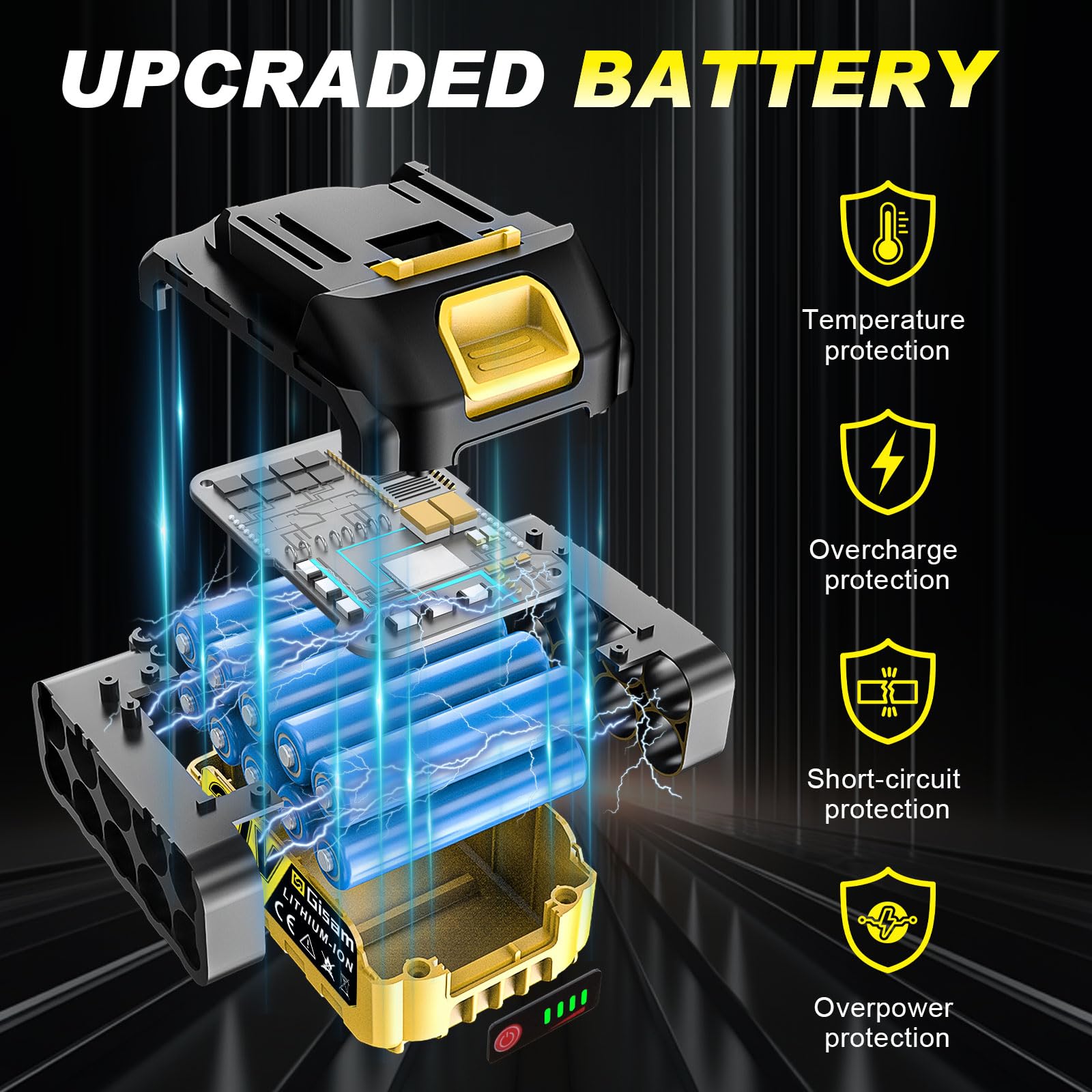 Élagueuse sans fil 2 en 1 pour Makita 18 V, mini tronçonneuse sans balais de 20,3 cm avec batteries de 4000 mAh, portée de 4,2 m, tronçonneuse électrique pour arbres, coupe des branches, outil de
