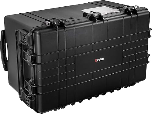 Miniatura 5 de Eylar XXXL 32" Transport Roller Engranaje, cámara, herramientas, equipo estuche rígido impermeable con espuma (negro)