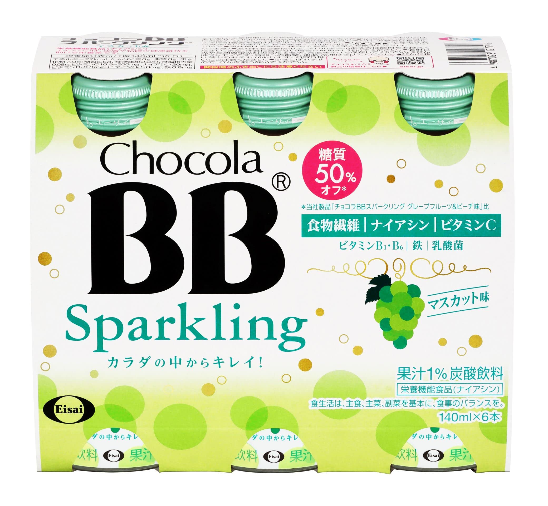 Amazon.co.jp: チョコラBBスパークリングマスカット味140mL×6本[栄養