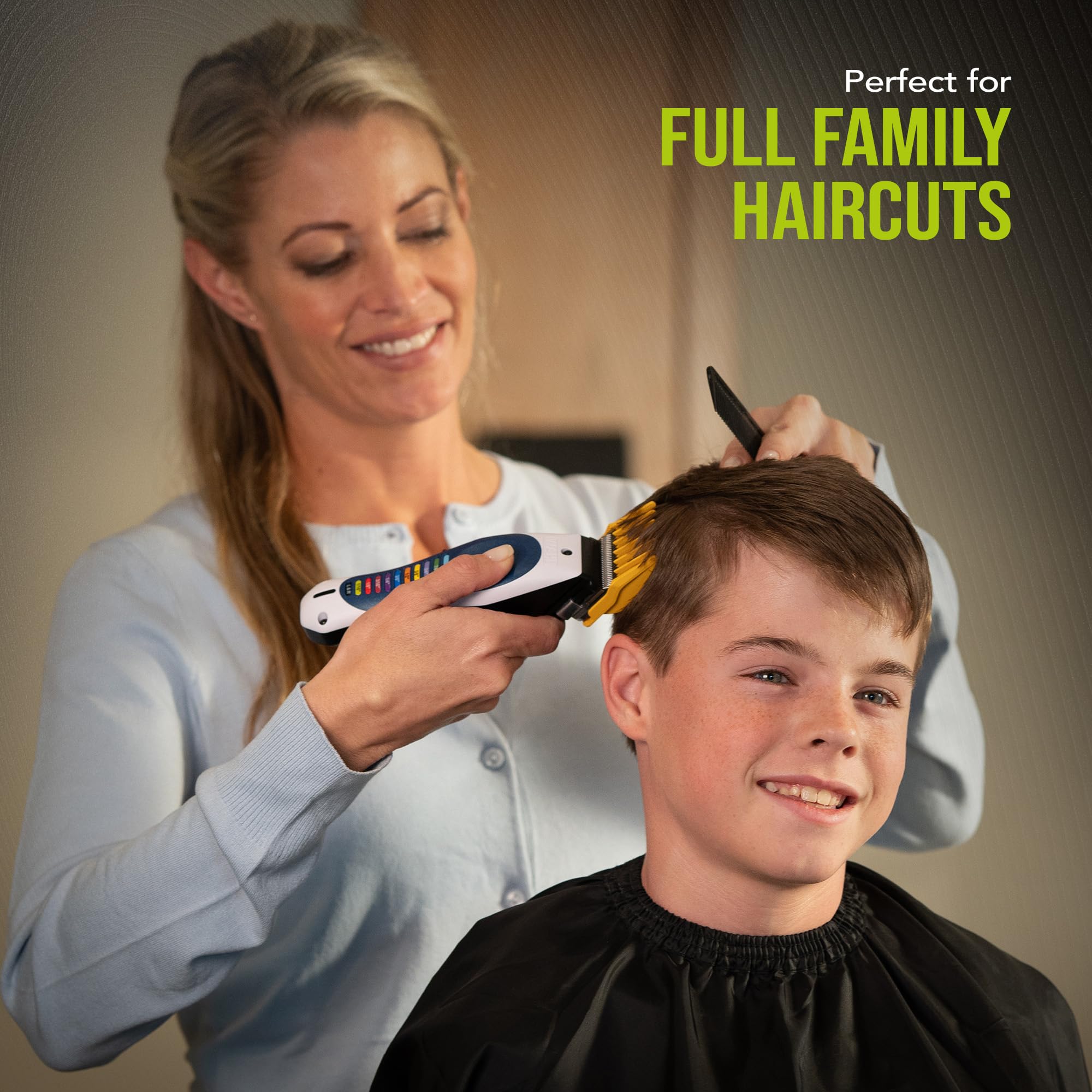 WAHL Color Pro Lithium Combi Kit, Kompletny Zestaw do Strzyżenia Włosów, Dźwignia do Płynnej Regulacji Długości Cięcia, Wydajny Akumulator, Trymer do Pielęgnacji Zarostu, Nożyczki i grzebień