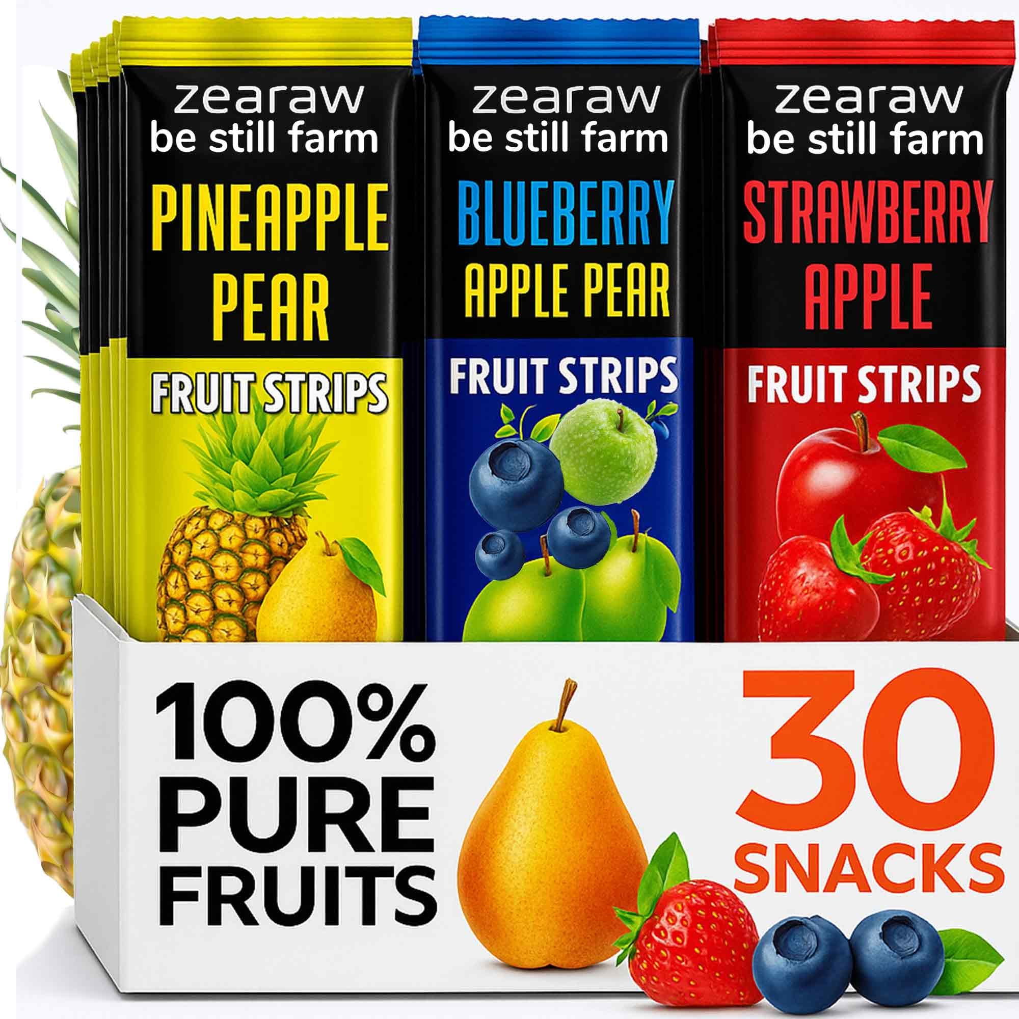 Amazon.com: 30 Fruit Leather Jerky Strips Variety Pack — Kids and