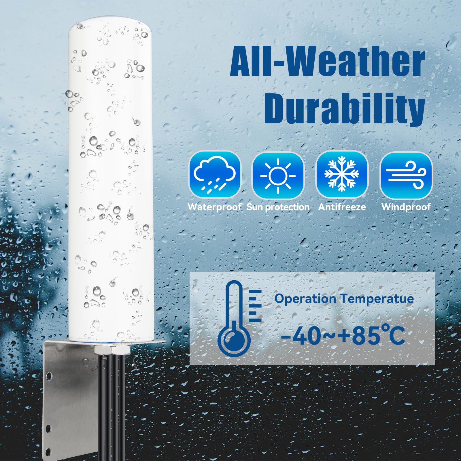 Antenne WiFi omnidirectionnelle 4 x 4 MIMO 5G 4G LTE 600-6000 MHz avec connecteur SMA TS9 câble RG58 de 3 m pour T-Mobile Home Internet Verizon AT&T modem routeurs passerelles Hotspot Cellular