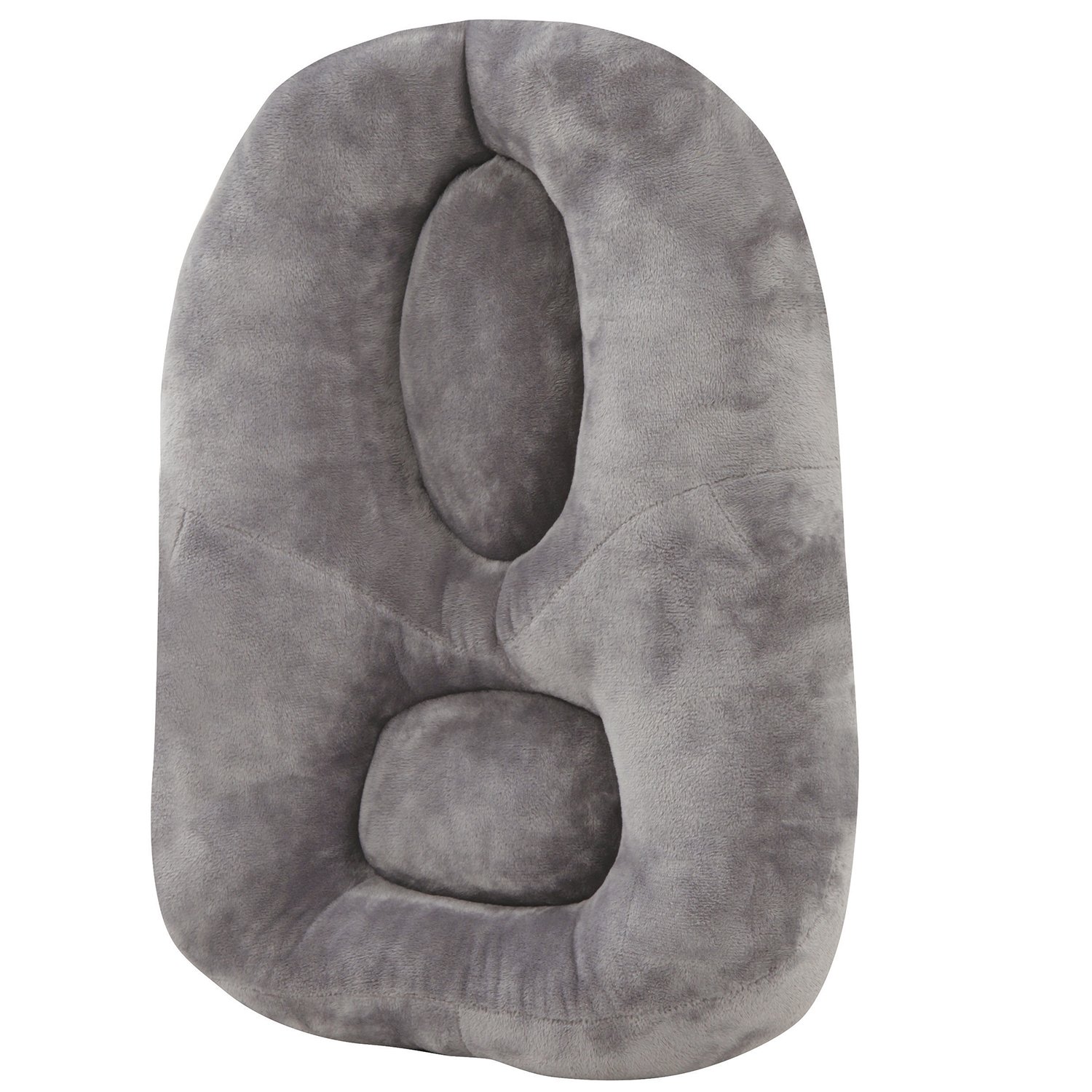North American Health + Wellness Reversible Back Posture Support Cushion – Provides Even Support with Firm Texture for Multi-Areas of Back, Gray (JB7929)