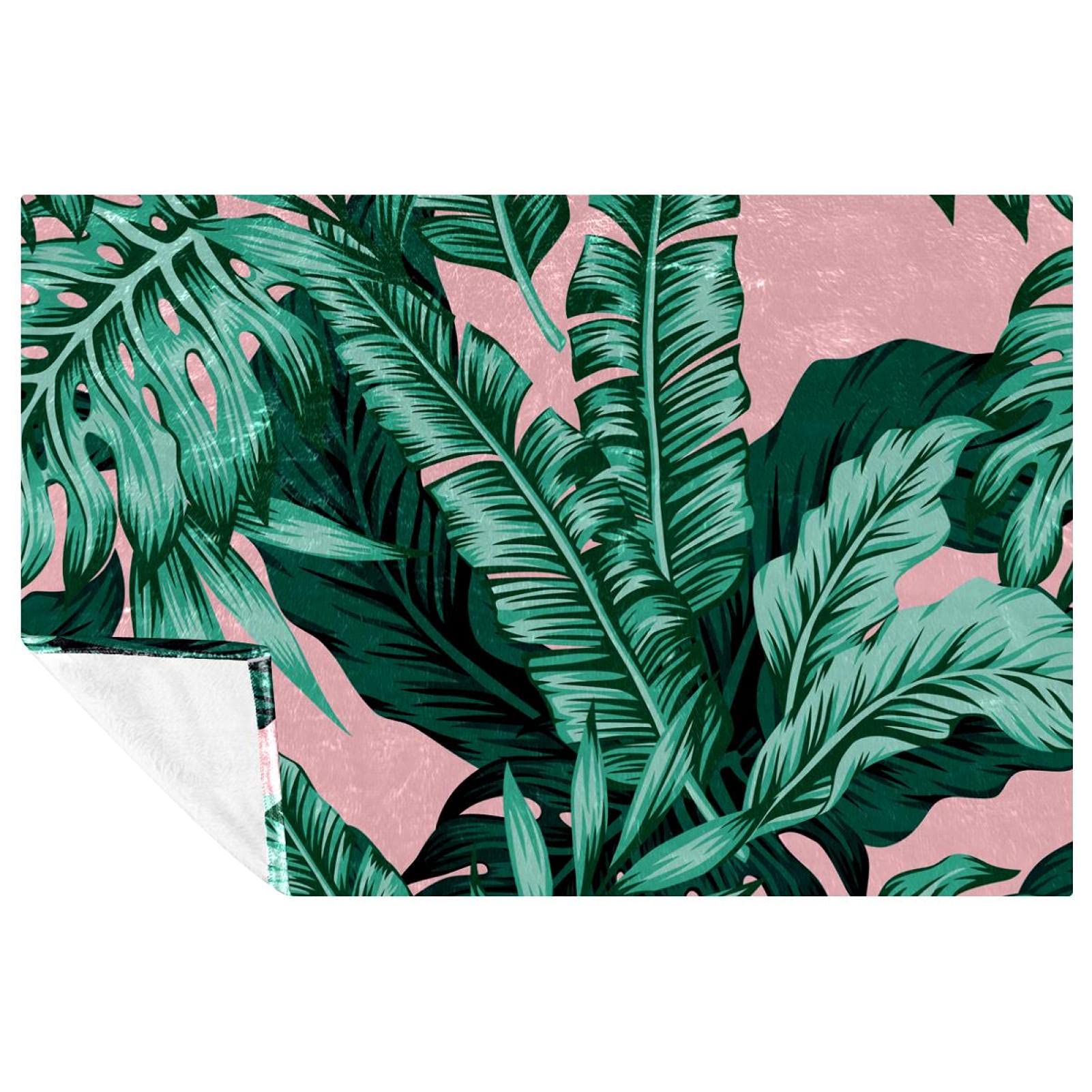 Couverture chaude pour camping et plage avec motif palmiers