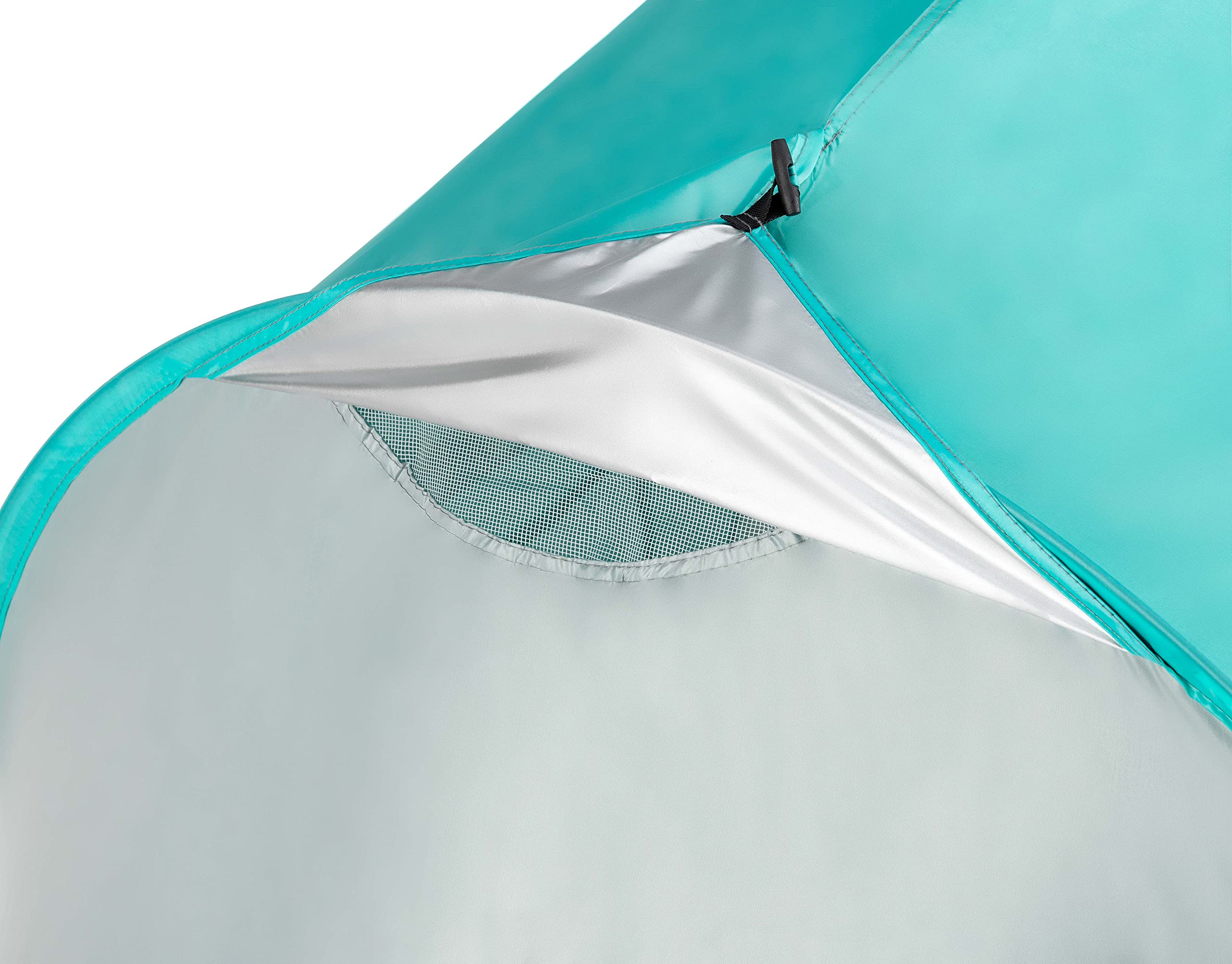 Tente de Plage Bébé Pop-Up Anti-UV 50+ Outtec, avec Poches à Sable et Sac de Transport, Idéale pour Famille, Camping, Jardin, Turquoise