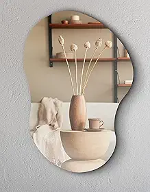 Espelho Decorativo Orgânico Cloud 70x50cm Vidro Lapidado Fita Dupla Face - Facil Aplicação