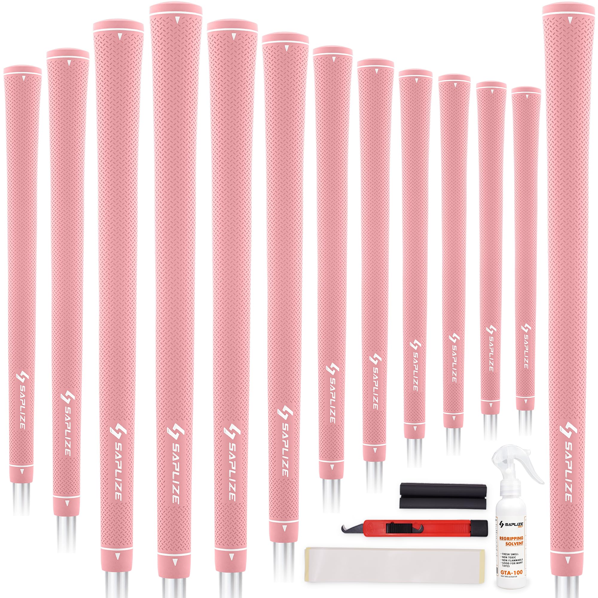 SAPLIZE Women’s Golf Grips 13 Pack | Soft, Comfortable & Shock-Absorbing | Elegant Solid Colors, Optimized Taper Design | Standard & Midsize Golf Club Grips for Women, Men & Juniors