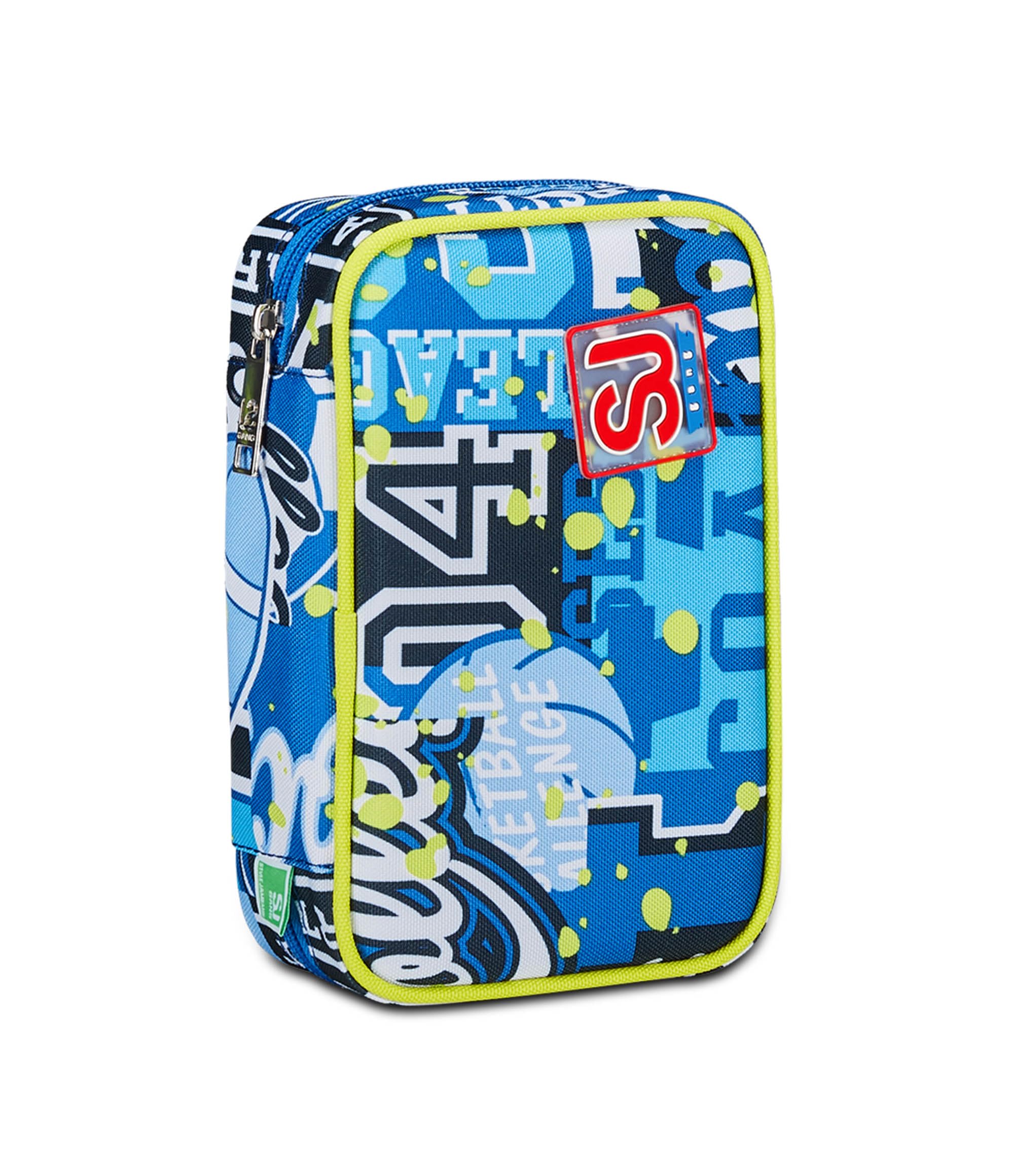 SJ Gang Astuccio Scuola Speed Case, Blu, Portapenne Mono Scomparto Con Plance Amovibili e Penne, Matite, Colori, Accessori Zaino, Elementari, Medie, Bambino