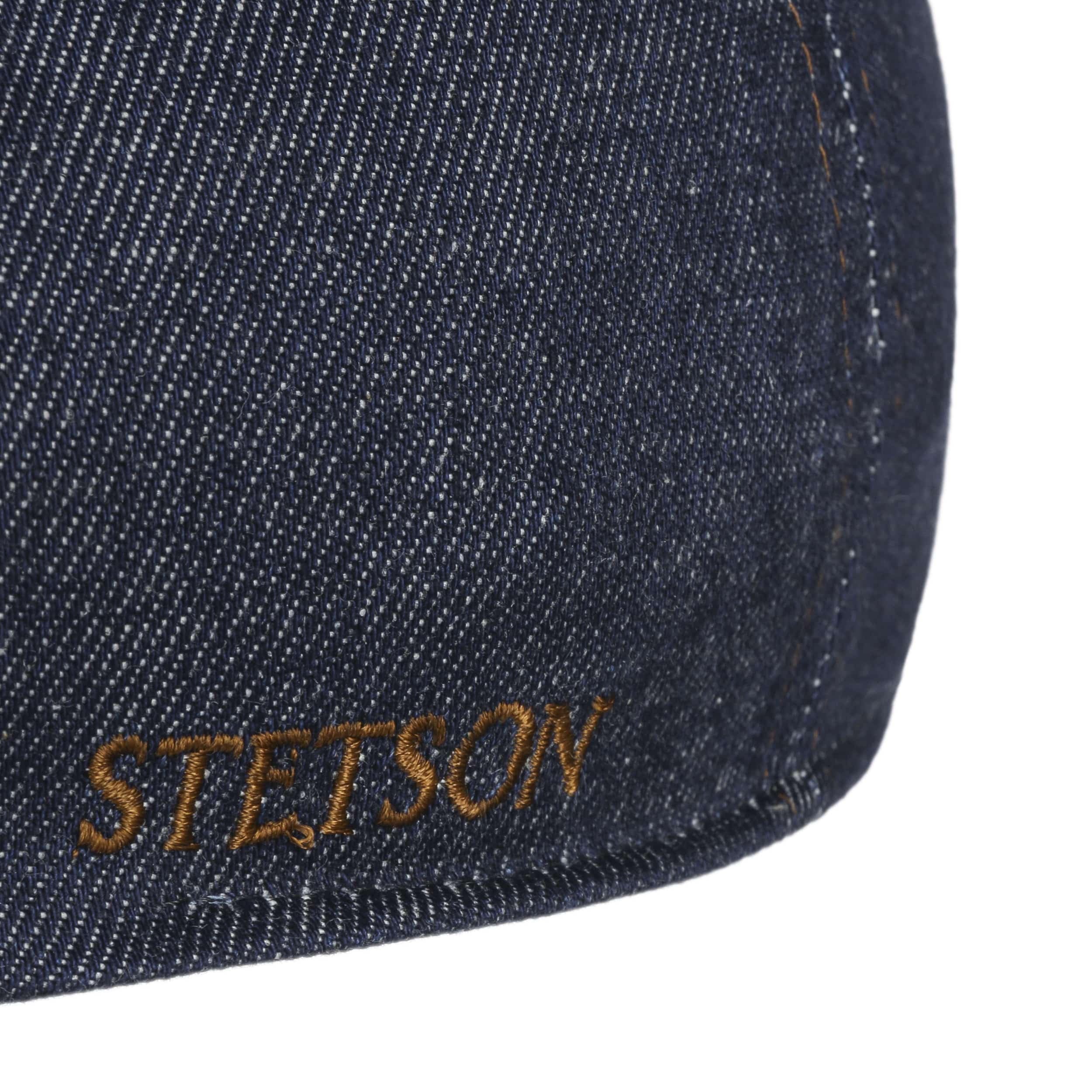 Stetson Texas Pure Denim Flatcap Schirmmütze Baumwolle Made in EU Sommer