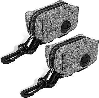 KALIONE 2 Stück Hundekotbeutel-Spender, Hundekotbeutel-Halter tragbare Mode Kotbeutel-Spender mit Reißverschluss Haustier Passt jede Hundeleine für Gassi Laufen product image