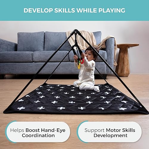 Miniatura 5 de Tapete de juego de viaje para bebé, tapete de juego para bebé, 0-6 meses, artículos esenciales de viaje para recién nacidos, tiempo boca abajo para