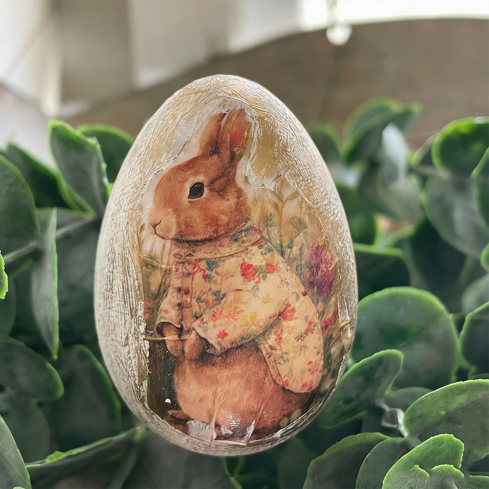 Decorazione a forma di coniglietto pasquale dipinta a mano con diversi abiti, perfetta per decorazioni da tavolo per le festività, decorazioni tradizionali