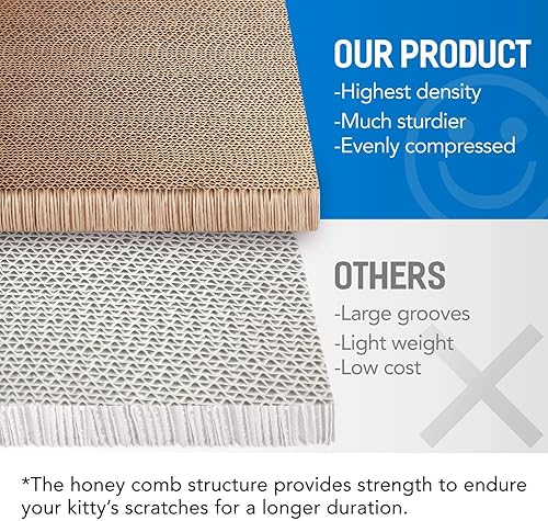 Miniatura 4 de Cama de cartón rascador de hueso para gatos, poste rascador para gatos, almohadillas duraderas para evitar daños en los muebles