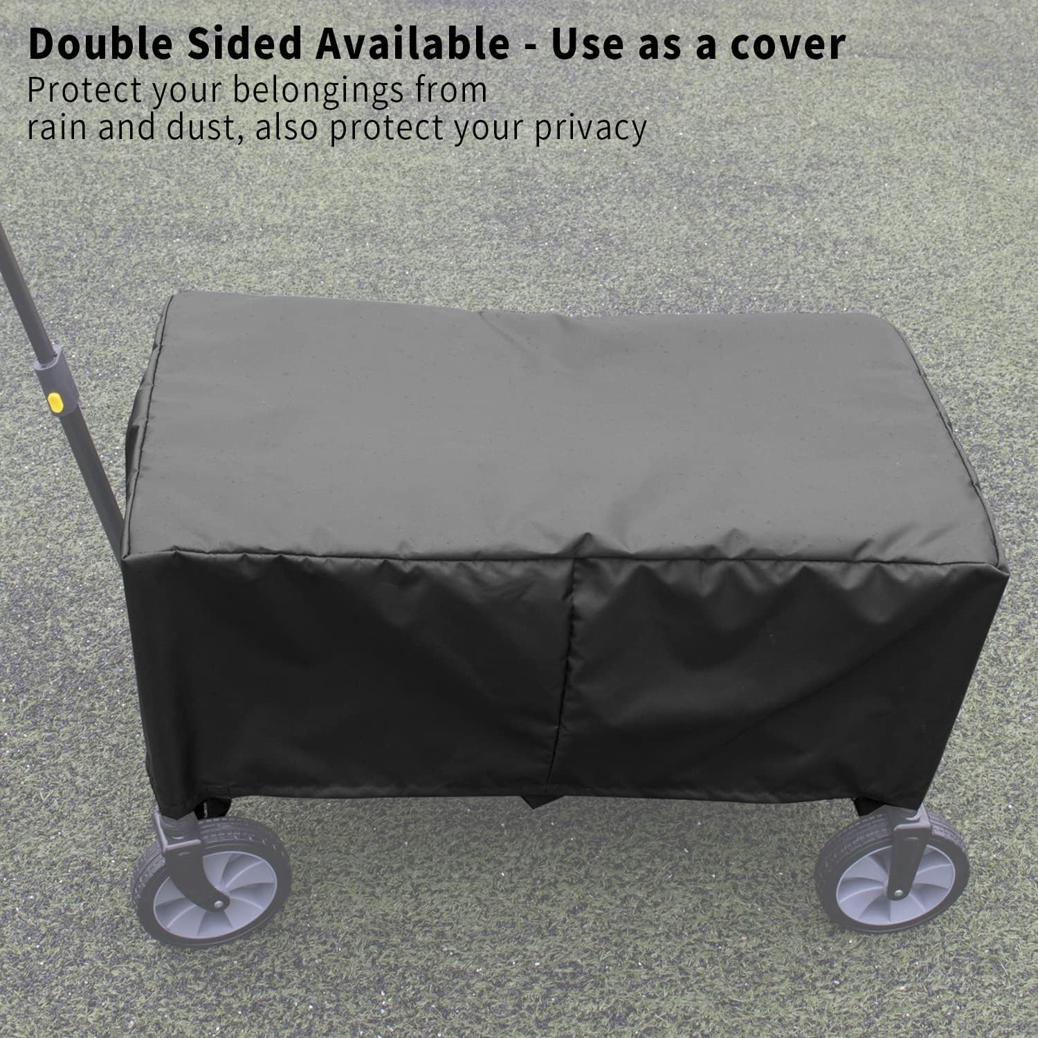 YUJHON Wagon Cover Folding Festival Trolley Cover, Garden Trolley Cover 420D Waterproof Wagons Cart Cover 38 x 22 x 20 Inch - Image 3