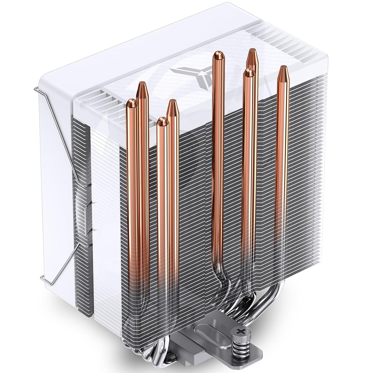 JONSBO CR1000 EVO ARGB White CPU Cooler,Silent Series Cooling, CPU Fan Air Cooler H154mm, 4 Copper Heat Pipe Insert Aluminum Fin for AM4/AM5/Intel LGA1851/1700, 120mm PWM ARGB,Top Cover Color, White