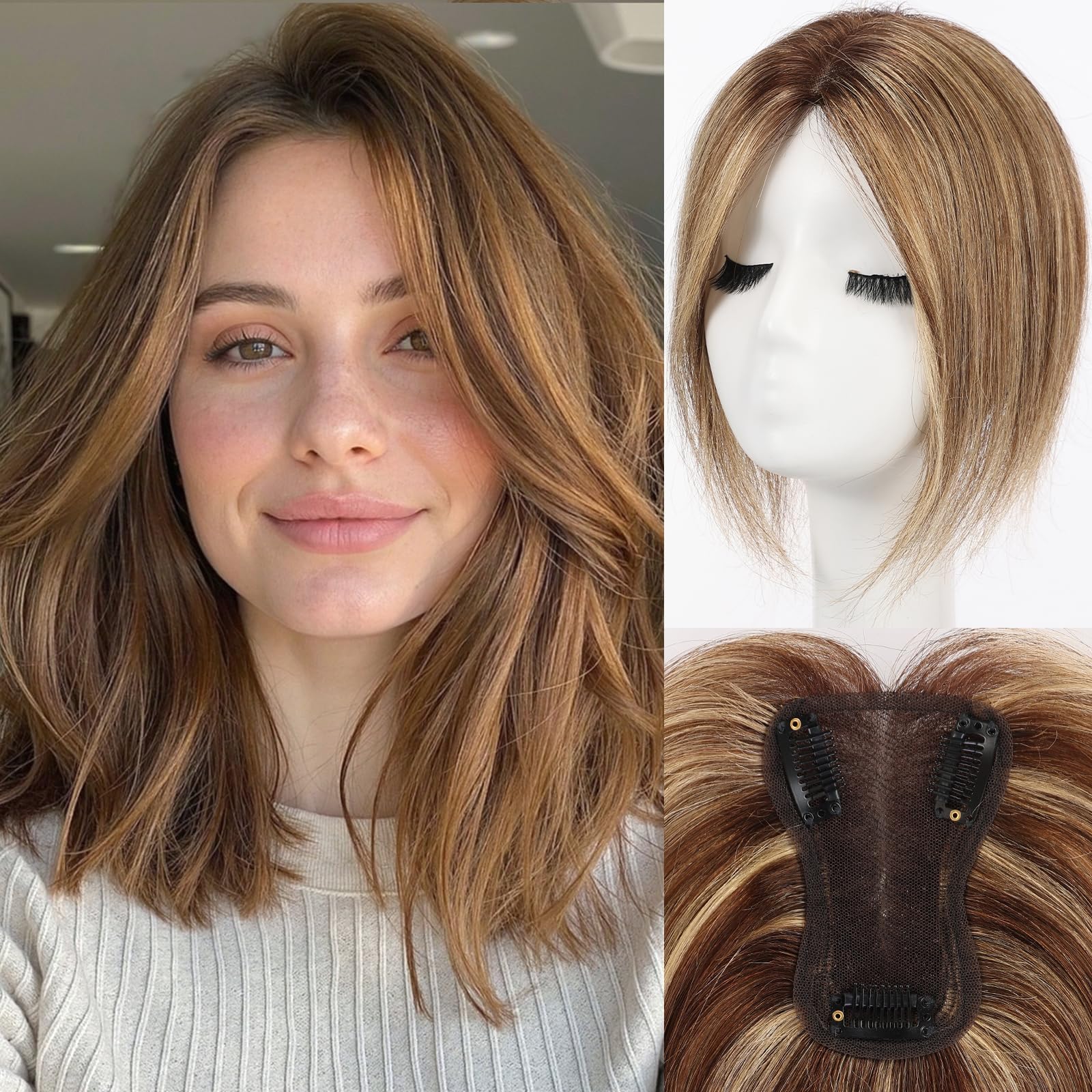 starluck Real Human Hair Toppers Swiss Lace