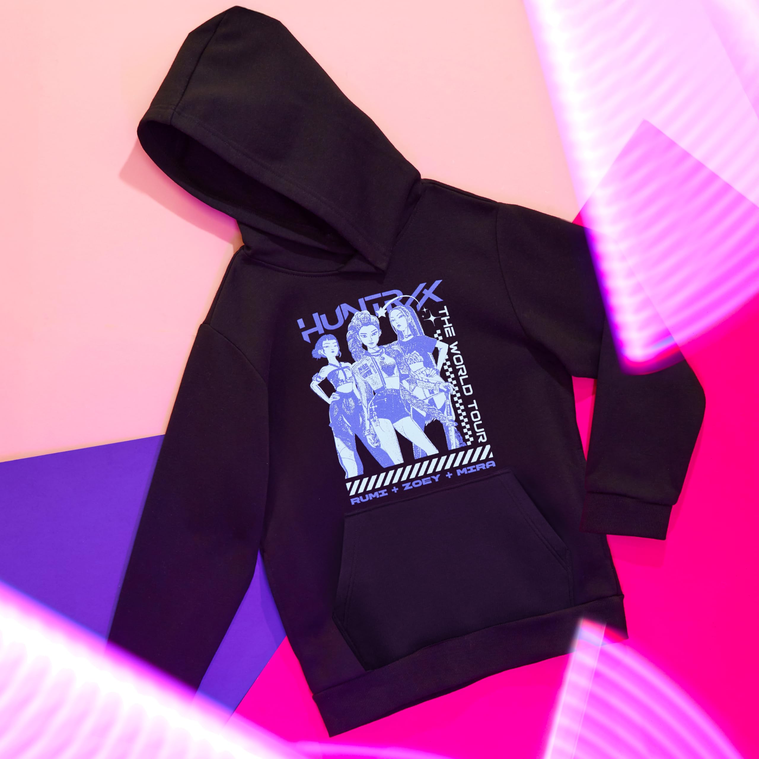KPop Demon Hunters Oficial Sudadera con Capucha para Niñas, Sudadera Huntrix o Saja Boys, Ropa Invierno