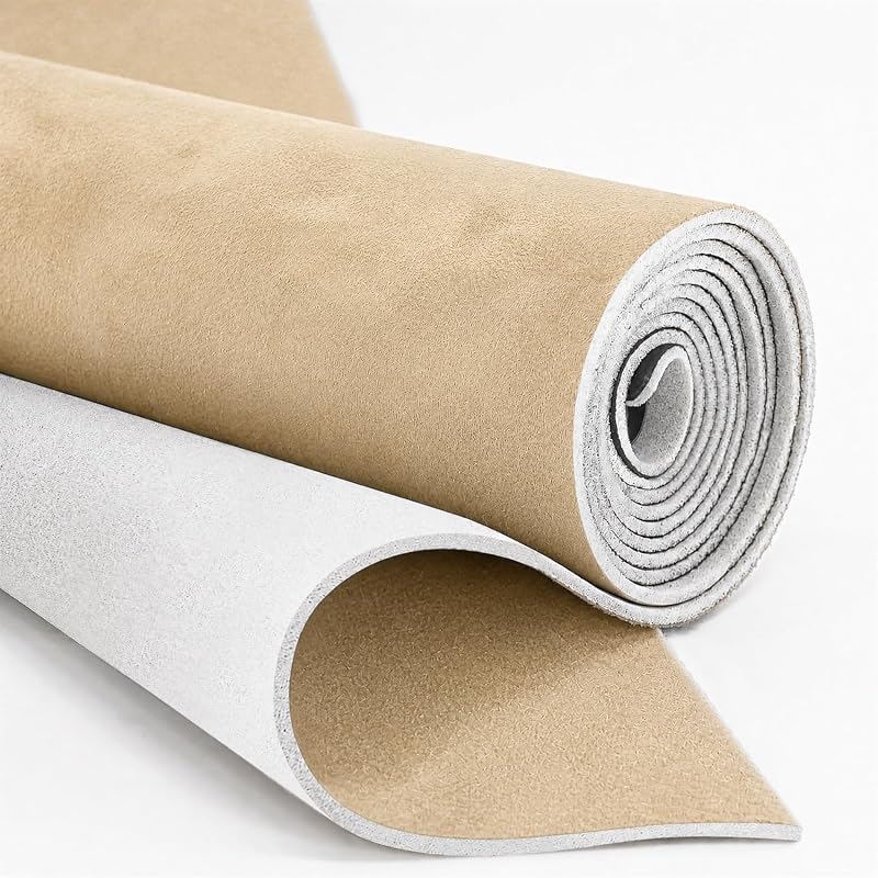 Material de camurça para forro de teto automotivo Techfinity com espuma 3 mm, bege – 152,4 x 152,4 cm