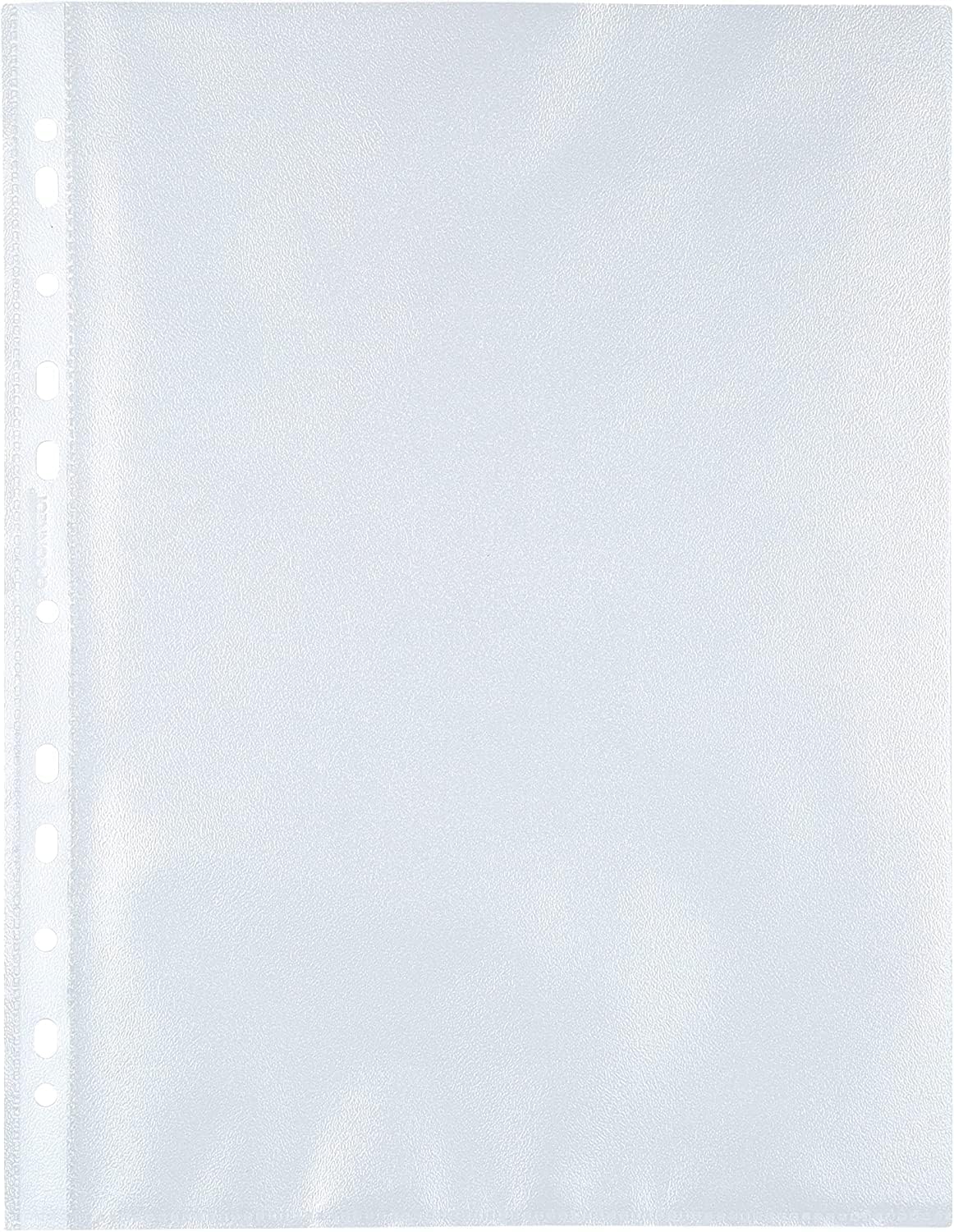 Q-CONNECT KF00423 A4 Punched Pockets / 100 Pieces Poly Pockets Grained Clear Wallets/for Binders 120 Micron Top-Opening Poly Folder