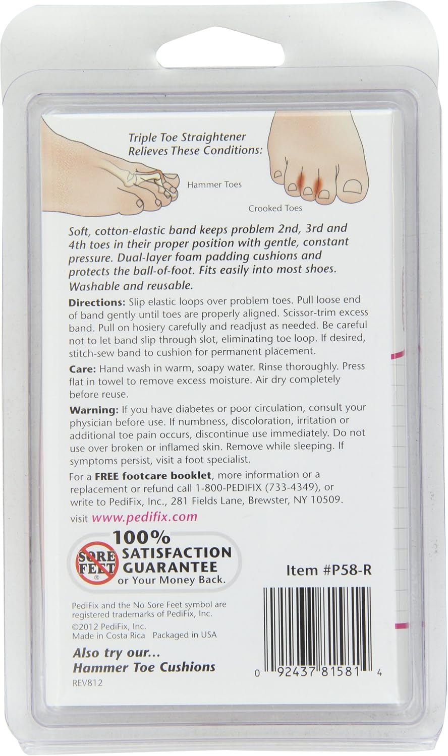 PediFix Triple Toe Straightener, Right Foot