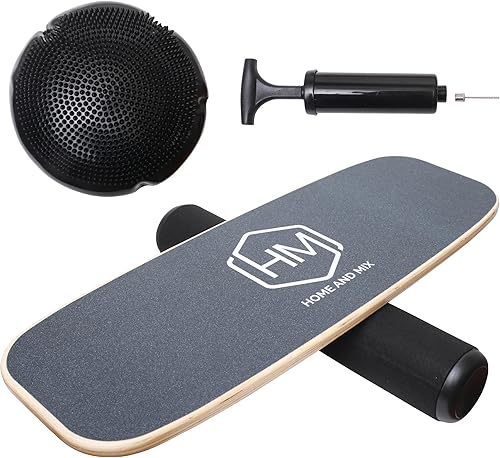Miniatura 1 de Entrenador de tabla de equilibrio de surf y remo rodillo oscilante de madera para deportes de ejercicio tabla de surf patineta tabla de snowboard