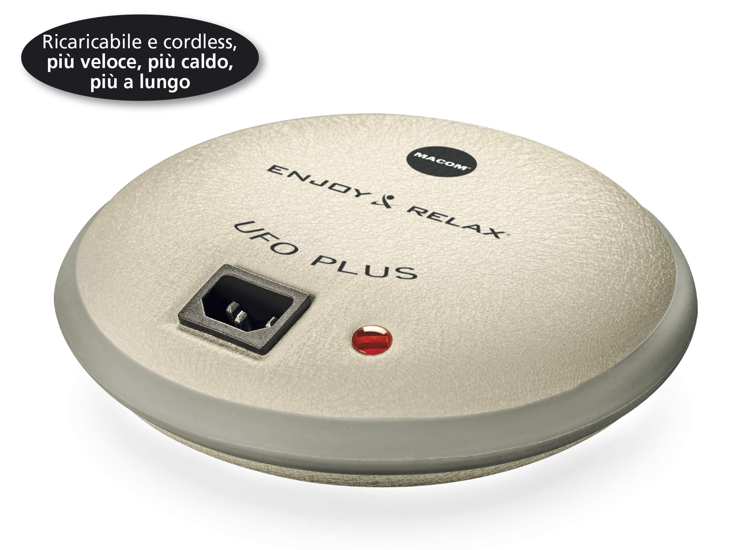 MACOM Scaldino Ricaricabile Portatile, Funziona Senza Filo, Enjoy & Relax 933 UFO Plus
