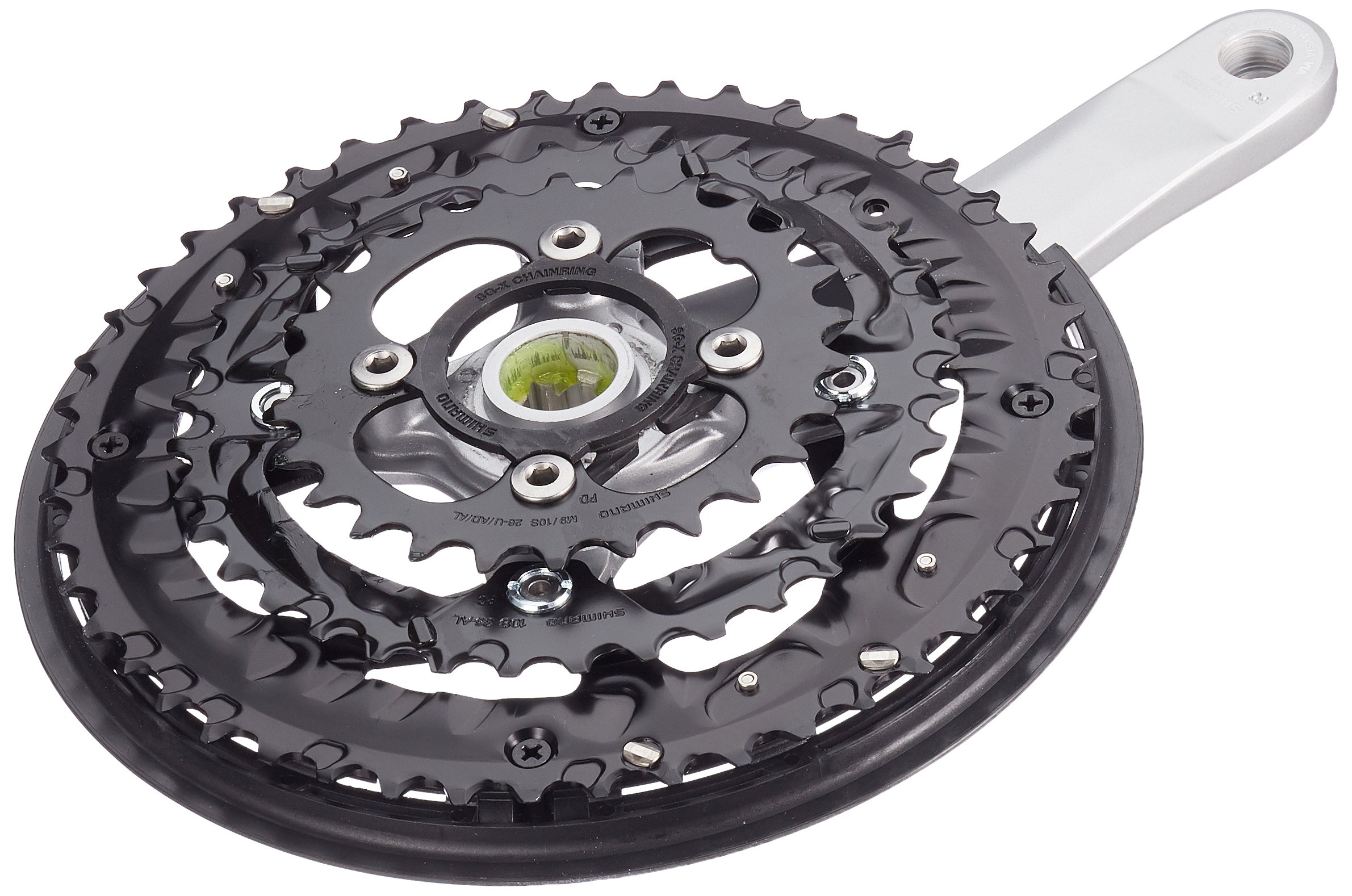 SHIMANO Trekking FC-T521 Octalink - Juego de bielas de 3 x 10 velocidades, 48 – 36 – 26 Dientes, Color Plateado 2020