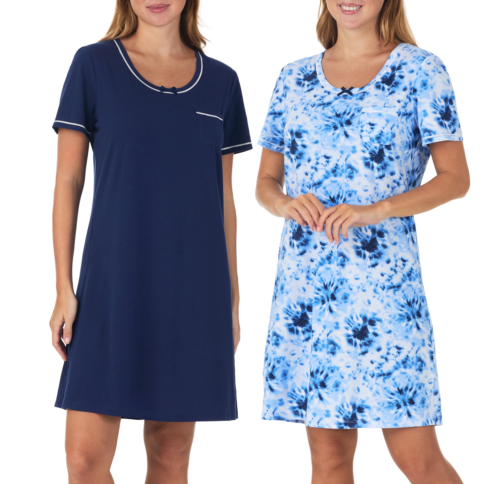 Carole Hochman Womens 2-Pack Sleep & Lounge Shirt