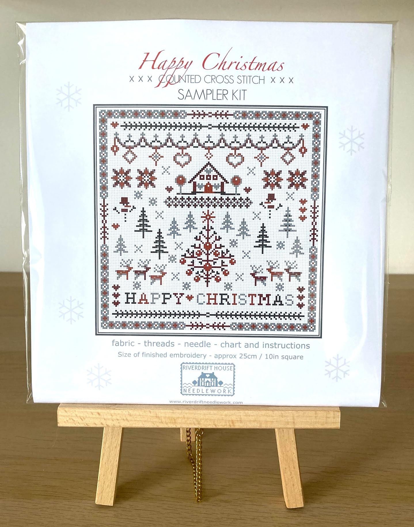 Riverdrift House Happy Christmas Counted Cross Stitch Kit