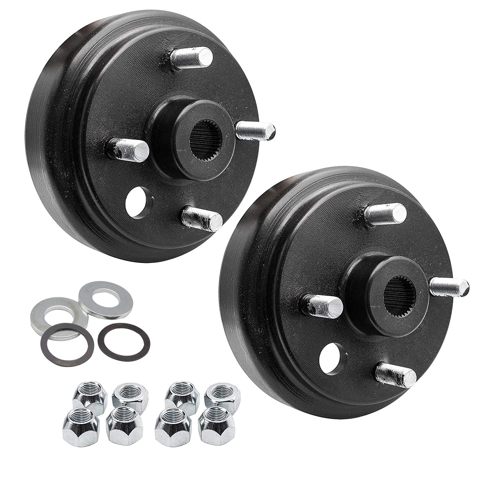 CLUBRALLY Large Hole Fine Splined Brake Drum with Nut for 4 Cycle Gas 1991-Up EZGO Golf Carts 21807-G1