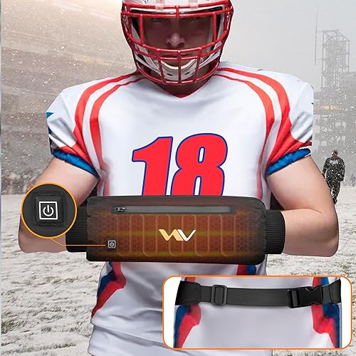 Miniatura 2 de Bolsa calentada para calentar las manos con cinturón ajustable, manguito de calefacción eléctrico alimentado por USB con 3 ajustes de temperatura