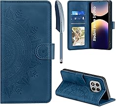 EASDNB Handyhülle für Xiaomi Redmi Note 14 Pro 5G Hülle Flip Wallet Premium PU Leder Tasche Case [Kartenfach] [Magnet] [Standfunktion] Klapphülle Schutzhülle für Redmi Note 14 Pro 5G, Dunkelblau