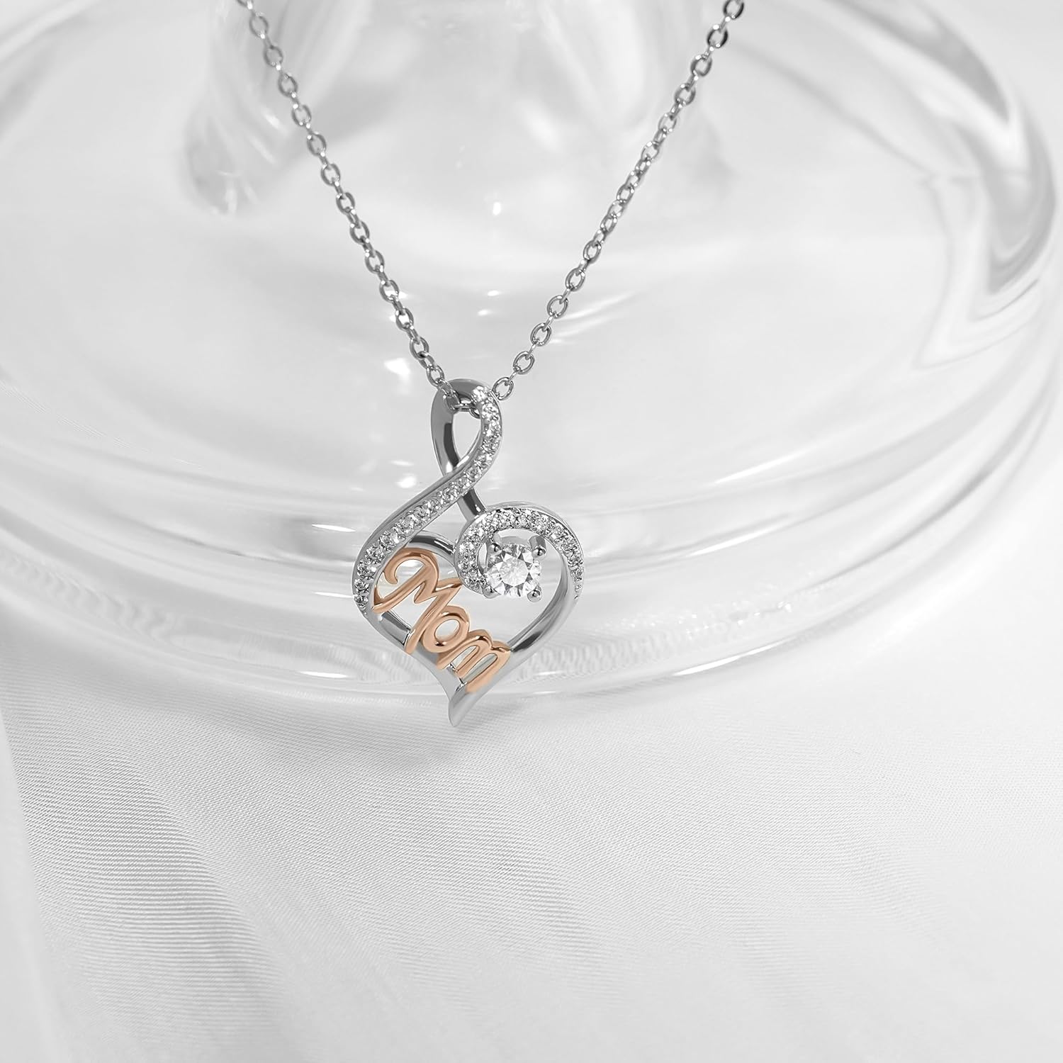 Heart Pendant Necklace for Women Jewelry Gifts 925 Sterling Mothers Day Necklace for Mom Wife Mother - Image 6