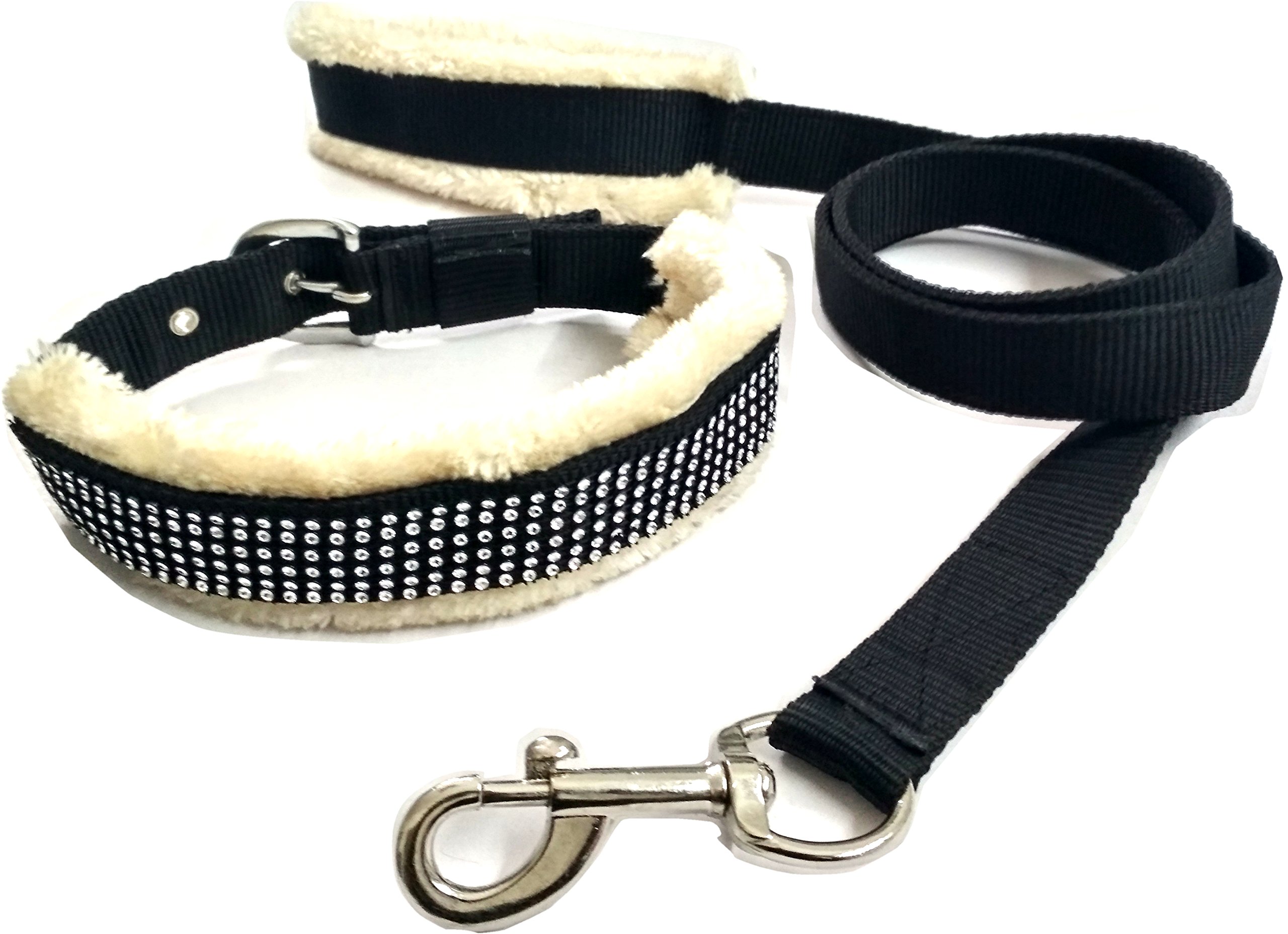 Skora Black and White 1 inch Nylon Spike Dog Collar & Leash (Small,Medium,Large) (B07CNBS4DQ) Amazon Price History, Amazon Price Tracker