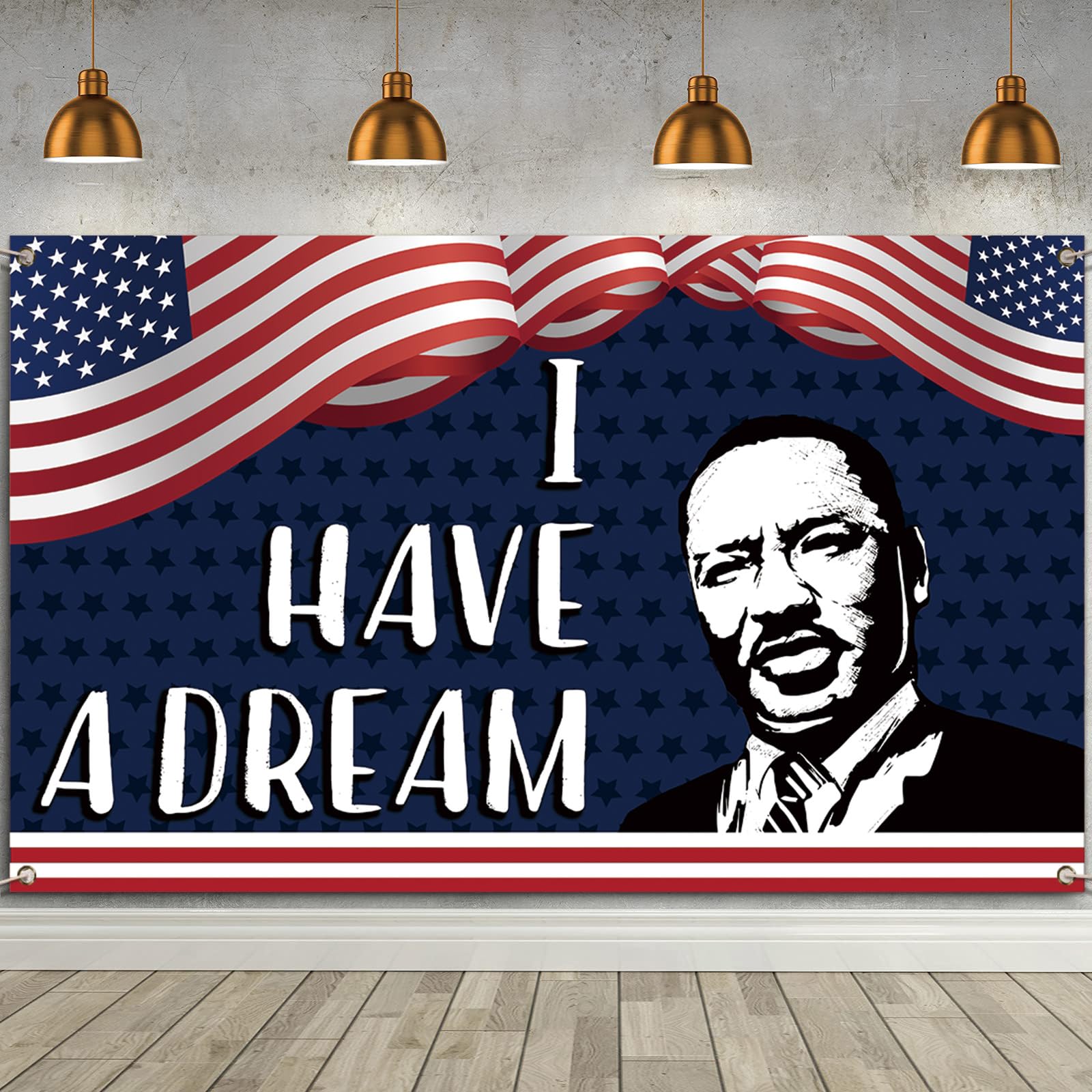 Türdeko Mit „I Have A Dream“ – Martin Luther King Jr. Day & Black History Month Deko, 180x90 Cm