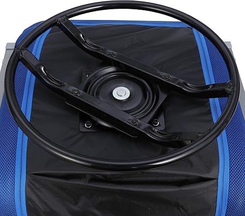 Miniatura 8 de SUPER DEAL Silla de juegos de suelo con brazos, silla giratoria de 360 grados con 5 posiciones ajustables para adultos y adolescentes para leer,