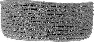 VOSAREA Lina Bawełniana Przechowywania Kosz Kosze Linowe Mały Kosz Przechowywania Tkane Bawełniane Dla Montessori Szkolna Rozmaitości Basket Szarości