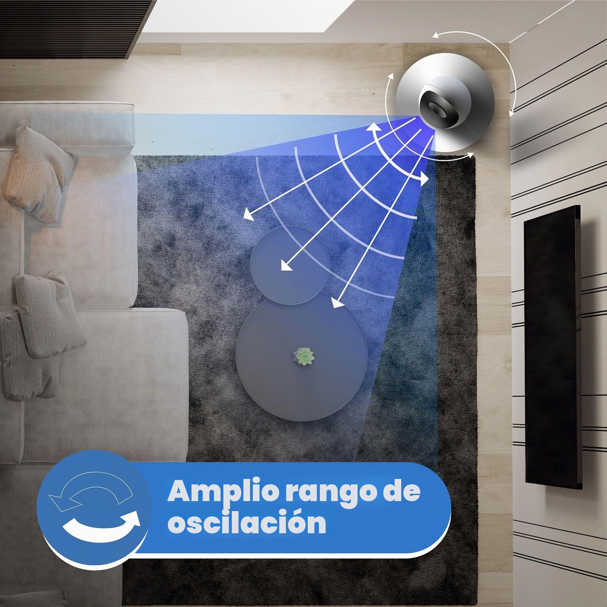 ARDES Ventilador en Columna Altura Torre 100 cm de Oscilación Automática con Telemando y Panel de Control Digital con 3 Intensidades y Temporizador Ventilador Torre Blanco AR5T1000