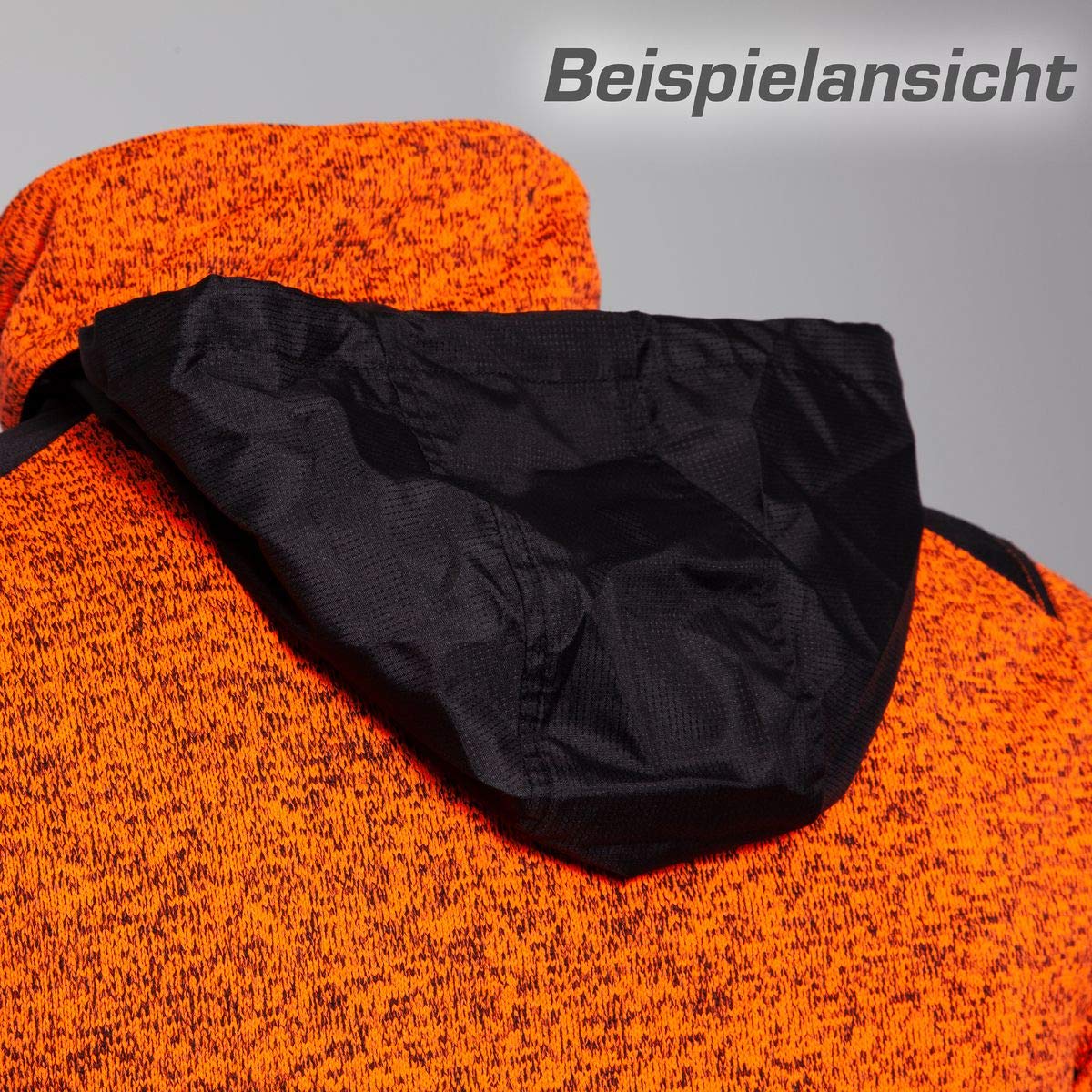 Qualitex kurtka polarowa z dzianiny, unisex; ocieplana, ciepła kurtka robocza dla mężczyzn i kobiet; ciepła kurtka robocza, granatowy melanż, 3XL