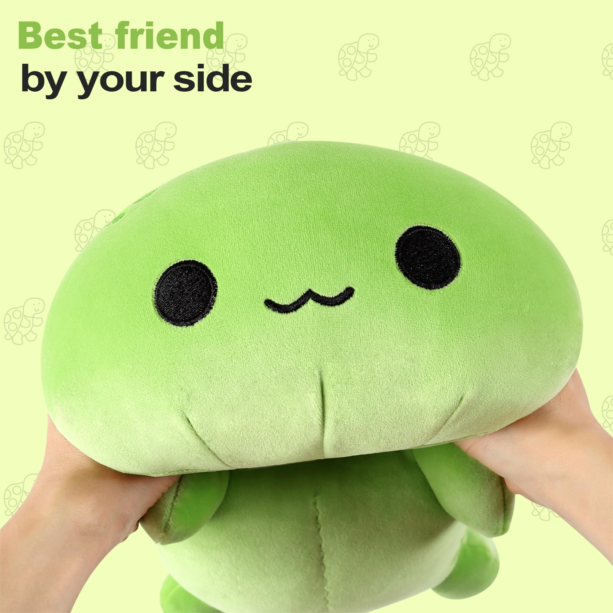 shownicer Peluche tortue kawaii, coussin, cadeau pour enfants et filles de 12 ans et plus, vert, 30 cm