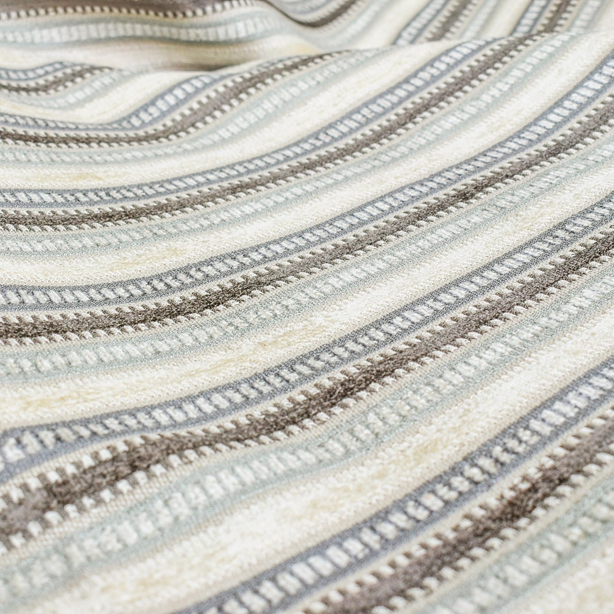 Tienda de tejidos directa Gris y verde azulado Tejido de terciopelo jacquard Tela Por metro, 3 metros continuos 137 centímetros ancho A rayas Gris Al por mayor Terciopelo Tapicería Tela para Cortinas